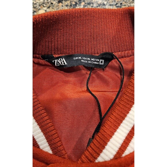 Zara SKIING Men's ALPINE VALLEY Letterman JACKET sz XL varsity (has Stains) - Picture 8 of 9